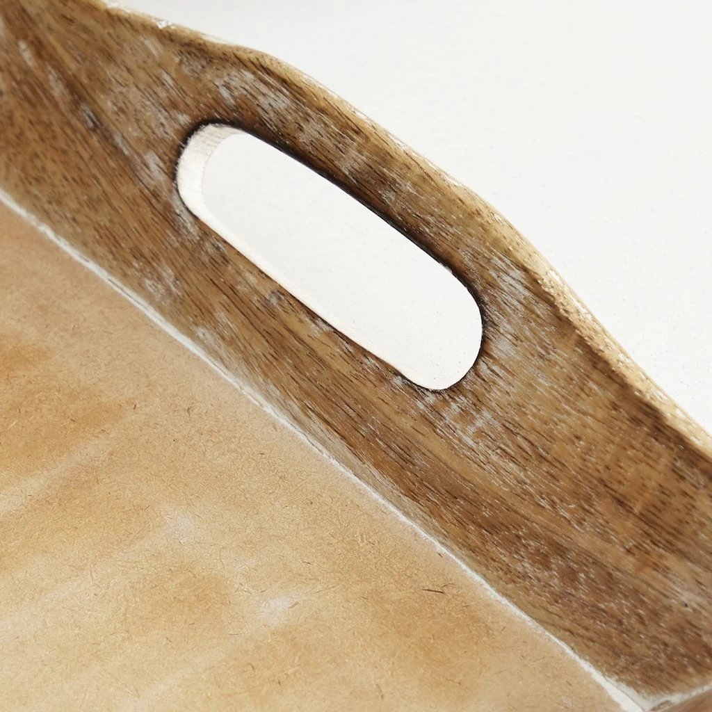 Brand new ✨ Brown Mango Wood Traditional Tray Set by Ivory and Iris ⭐ 2 Brand new ✨ Brown Mango Wood Traditional Tray Set by Ivory and Iris ⭐ - Image 2