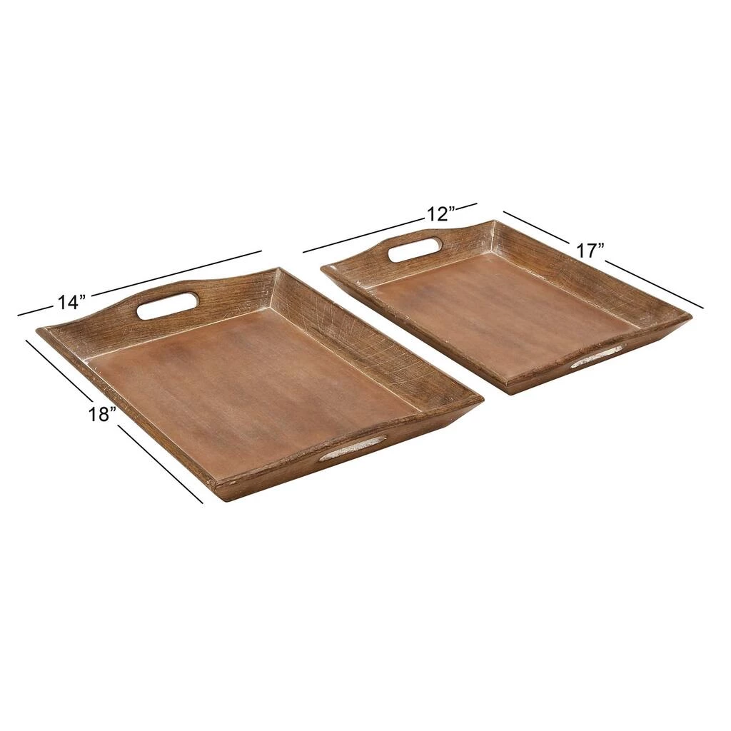 Brand new ✨ Brown Mango Wood Traditional Tray Set by Ivory and Iris ⭐ 11 Brand new ✨ Brown Mango Wood Traditional Tray Set by Ivory and Iris ⭐ - Image 11