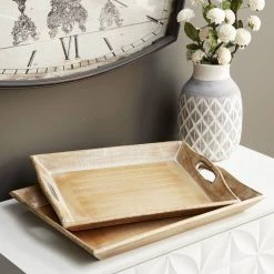 Brand new ✨ Brown Mango Wood Traditional Tray Set by Ivory and Iris ⭐ 23 Brand new ✨ Brown Mango Wood Traditional Tray Set by Ivory and Iris ⭐ -Cheap Ivory and Iris Store D361701S 14