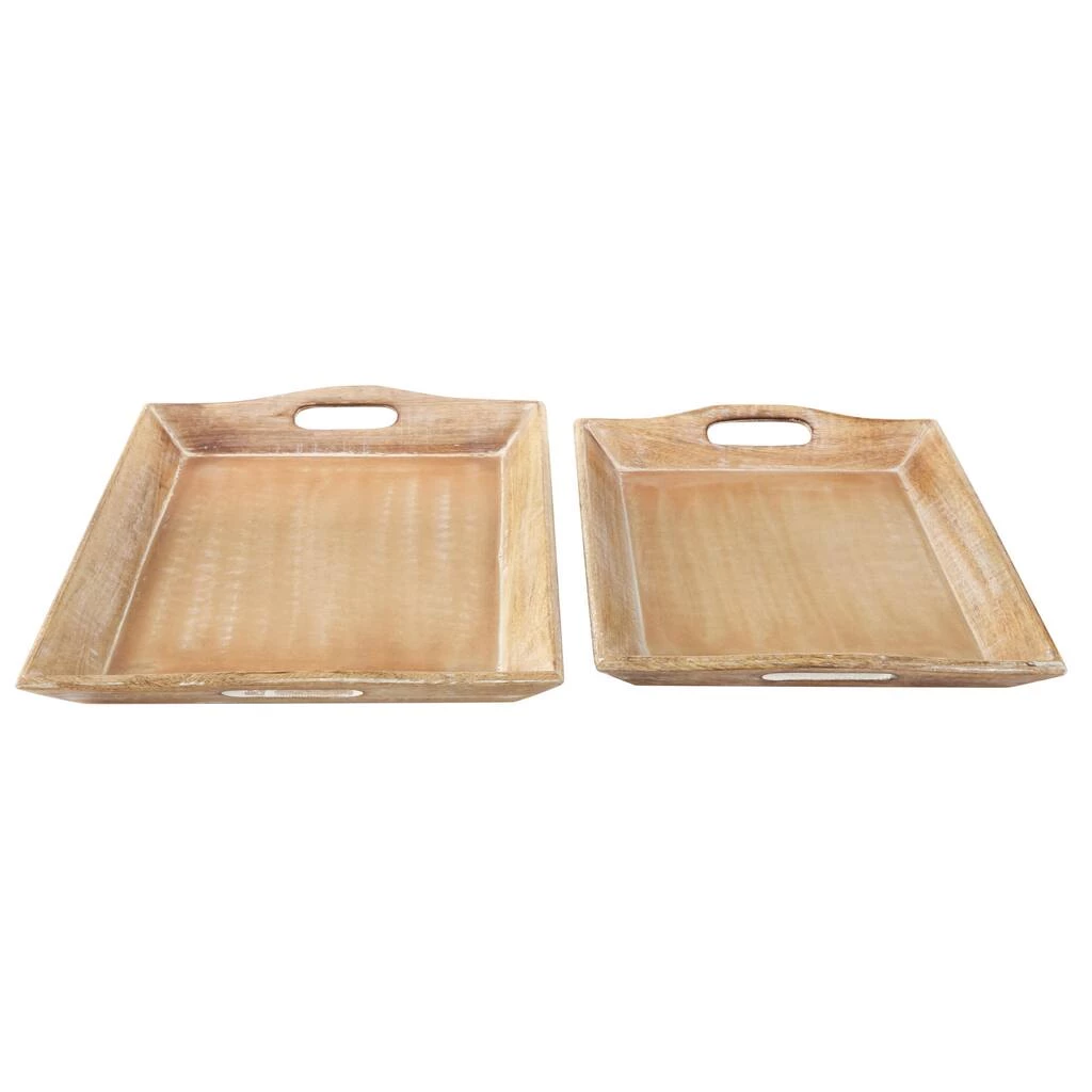 Brand new ✨ Brown Mango Wood Traditional Tray Set by Ivory and Iris ⭐ 3 Brand new ✨ Brown Mango Wood Traditional Tray Set by Ivory and Iris ⭐ - Image 3