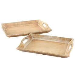 Brand new ✨ Brown Mango Wood Traditional Tray Set by Ivory and Iris ⭐ 15 Brand new ✨ Brown Mango Wood Traditional Tray Set by Ivory and Iris ⭐ -Cheap Ivory and Iris Store D361701S 3