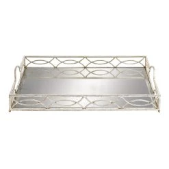 Best Sale π₯° 25'' Silver Metal Glam Tray by Ivory and Iris π