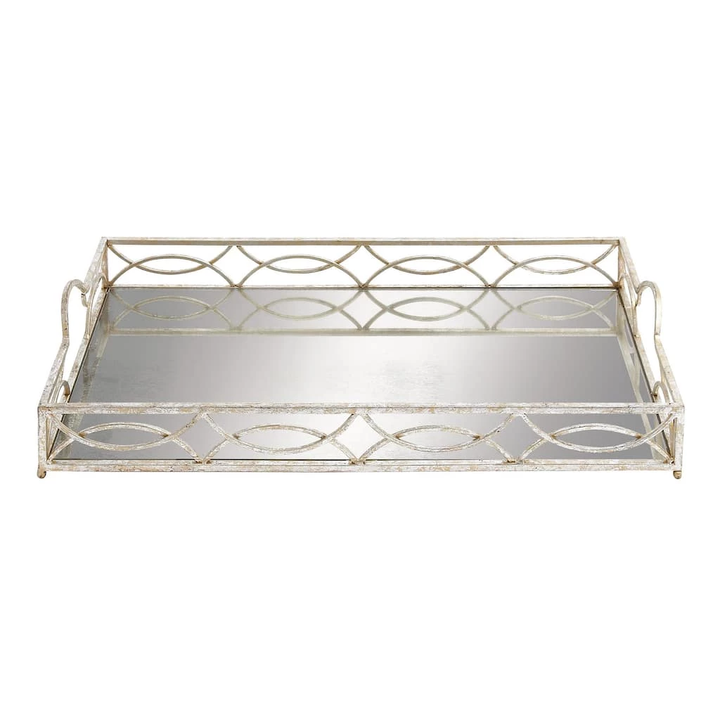 Best Sale π₯° 25'' Silver Metal Glam Tray by Ivory and Iris π 1 Best Sale π₯° 25'' Silver Metal Glam Tray by Ivory and Iris π