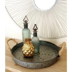 Brand new 🤩 16'' Gray Metal Farmhouse Tray by Ivory and Iris ✨ -Cheap Ivory and Iris Store D361703S 5