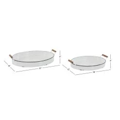 Promo 😉 White Metal Farmhouse Tray Set by Ivory and Iris 🛒 -Cheap Ivory and Iris Store D361704S 6