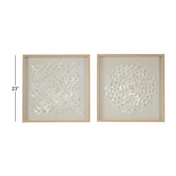 Flash Sale 😀 Set of 2 Brown Plastic Coastal Shadow Box, 20" x 20" by Ivory and Iris ⭐ -Cheap Ivory and Iris Store D361719S 6