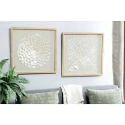 Flash Sale 😀 Set of 2 Brown Plastic Coastal Shadow Box, 20" x 20" by Ivory and Iris ⭐ -Cheap Ivory and Iris Store D361719S 7