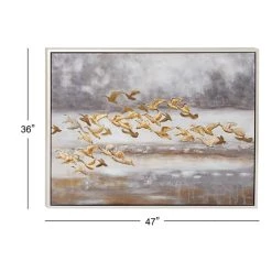 Cheapest 😉 Gold Coastal Birds Canvas Wall Art by Ivory and Iris 🧨 -Cheap Ivory and Iris Store D361720S 3