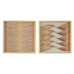 Top 10 🔥 Brown Wood Coastal Style Abstract Wall Art Set by Ivory and Iris 😉