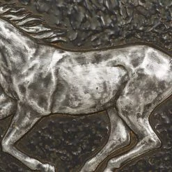 Best Sale 👏 Gray Traditional Horse Metal Wall Art by Ivory and Iris 🧨 -Cheap Ivory and Iris Store D361723S 6