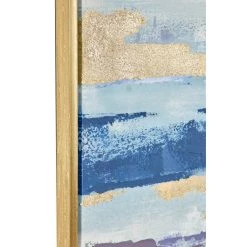 Best Pirce 👏 Blue Modern Abstract Canvas Wall Art by Ivory and Iris 👏 -Cheap Ivory and Iris Store D361729S 3