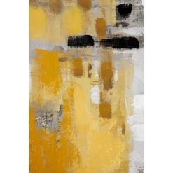 Wholesale ✨ Gold Contemporary Abstract Canvas Wall Art by Ivory and Iris 😀 -Cheap Ivory and Iris Store D361736S 5