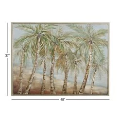 Best Sale 🎉 Green Coastal Palm Tree Canvas Wall Art by Ivory and Iris 🔔 -Cheap Ivory and Iris Store D361742S 7