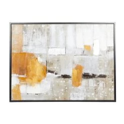 Discount 🎁 Multicolor Contemporary Abstract Framed Canvas Wall Art by Ivory and Iris 👍