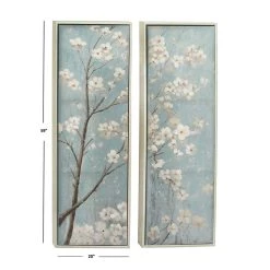 Best Pirce 😍 Aquamarine Floral Wall Décor Set by Ivory and Iris 🔔 -Cheap Ivory and Iris Store D361763S 5