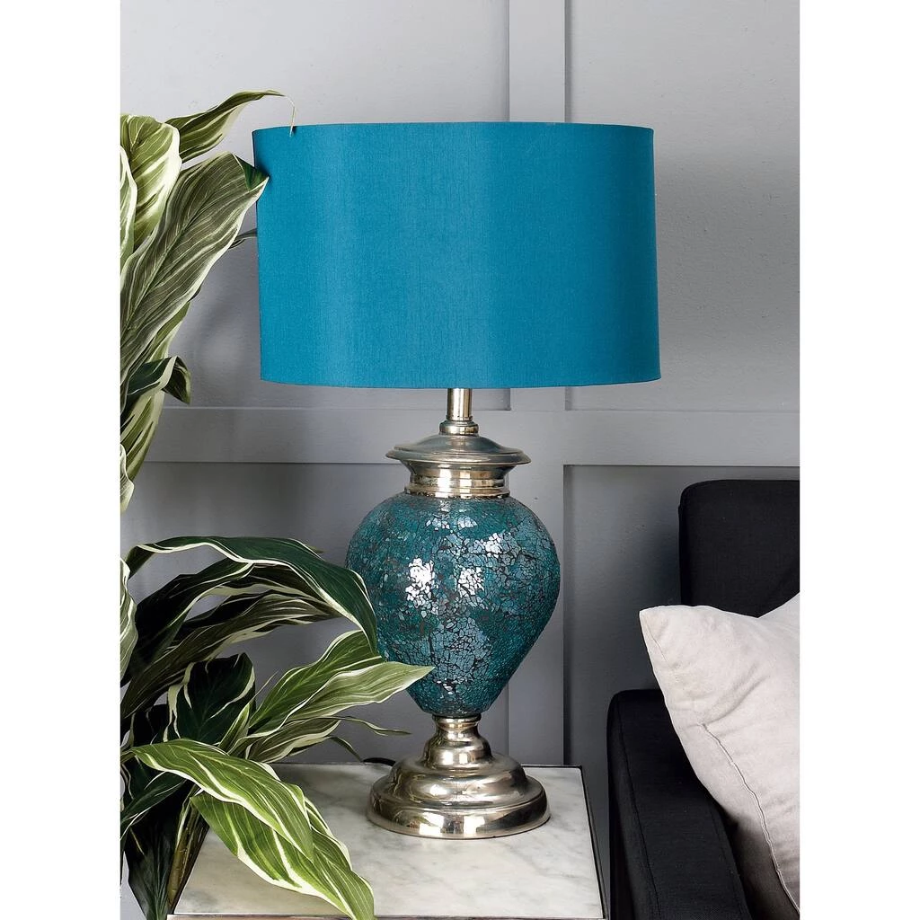 Outlet π 28" Blue Glass Tuscan Table Lamp by Ivory and Iris π― 4 Outlet π 28" Blue Glass Tuscan Table Lamp by Ivory and Iris π― - Image 4