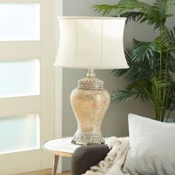 New 🤩 30'' Bronze Glass Tuscan Table Lamp by Ivory and Iris ⭐ -Cheap Ivory and Iris Store D361768S 13