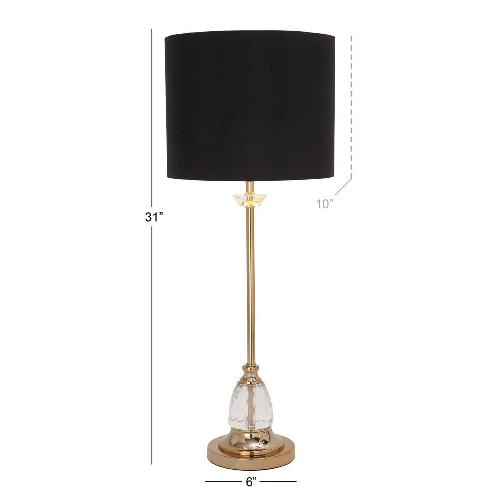 Buy ⭐ 30" Glam Black Metal & Crystal Glass Buffet Lamp by Ivory and Iris 🧨 3 Buy ⭐ 30" Glam Black Metal & Crystal Glass Buffet Lamp by Ivory and Iris 🧨 - Image 3