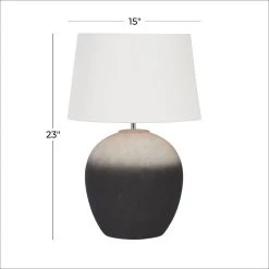 Wholesale 😉 23'' Black Ceramic Transitional Table Lamp by Ivory and Iris 😍 -Cheap Ivory and Iris Store D361777S 9
