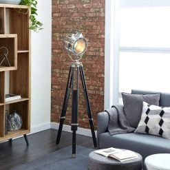 Cheap 🎉 75" Black Wood Industrial Floor Lamp by Ivory and Iris ✨ -Cheap Ivory and Iris Store D361789S 9