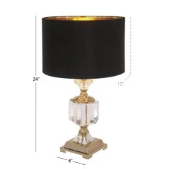 Buy 🌟 24" Gold Crystal Glam Table Lamp by Ivory and Iris ✨ -Cheap Ivory and Iris Store D361792S 3