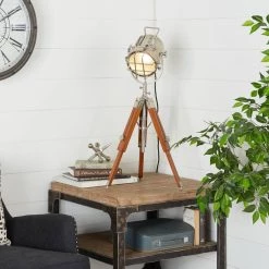 Discount 😉 27" Brown Metal Industrial Desk Lamp by Ivory and Iris 🥰 -Cheap Ivory and Iris Store D361799S 5