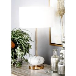 Best deal ⌛ 22" Gold Metal Glam Table Lamp by Ivory and Iris ✨ -Cheap Ivory and Iris Store D361805S 11