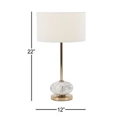 Best deal ⌛ 22" Gold Metal Glam Table Lamp by Ivory and Iris ✨ -Cheap Ivory and Iris Store D361805S 9