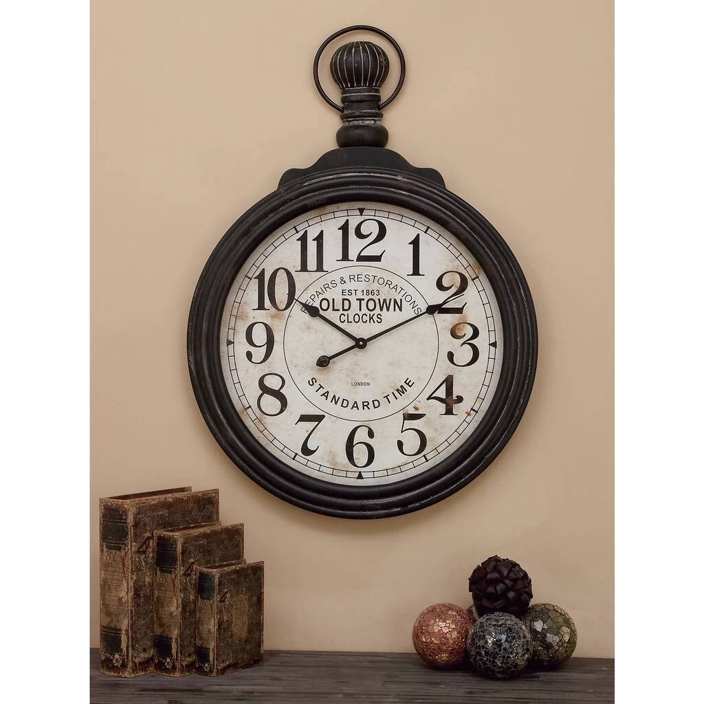 Cheapest π Brown Vintage Wood Wall Clock by Ivory and Iris 𧨠2 Cheapest π Brown Vintage Wood Wall Clock by Ivory and Iris 𧨠- Image 2
