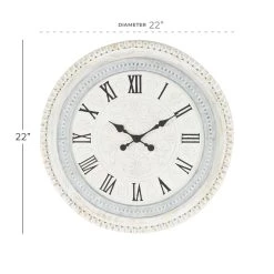 Brand new ⭐ White Farmhouse Wood Wall Clock by Ivory and Iris ✨ -Cheap Ivory and Iris Store D362049S 5