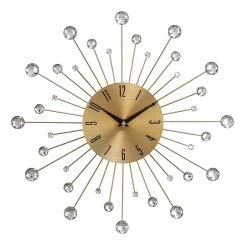 Hot Sale 😉 Gold Glam Metal Wall Clock by Ivory and Iris ⌛