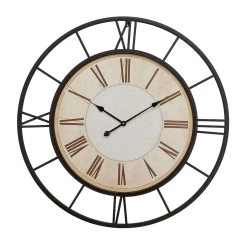 Best Sale ❤️ White Industrial Metal Wall Clock by Ivory and Iris 😍