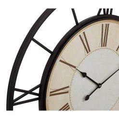 Best Sale ❤️ White Industrial Metal Wall Clock by Ivory and Iris 😍 -Cheap Ivory and Iris Store D362051S 2
