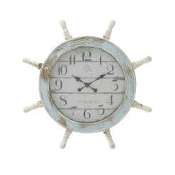Brand new ⌛ Blue Coastal Wood Wall Clock by Ivory and Iris 🤩