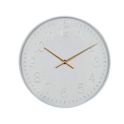 Promo 🛒 White Contemporary Cottage Metal Wall Clock by Ivory and Iris 🤩