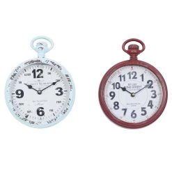 Brand new ⭐ Multi Colored Metal Vintage Wall Clock Set by Ivory and Iris ⭐