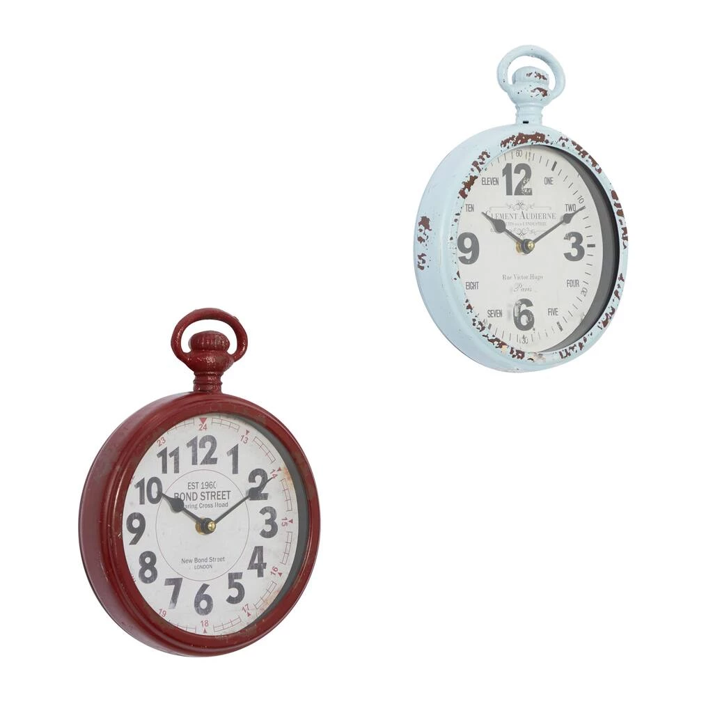 Brand new ⭐ Multi Colored Metal Vintage Wall Clock Set by Ivory and Iris ⭐ 2 Brand new ⭐ Multi Colored Metal Vintage Wall Clock Set by Ivory and Iris ⭐ - Image 2