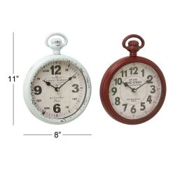 Brand new ⭐ Multi Colored Metal Vintage Wall Clock Set by Ivory and Iris ⭐ 18 Brand new ⭐ Multi Colored Metal Vintage Wall Clock Set by Ivory and Iris ⭐ -Cheap Ivory and Iris Store D362063S 9