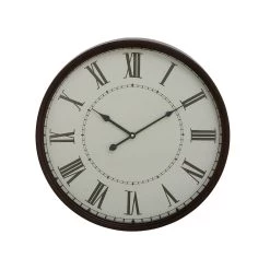Best Sale 😀 White Traditional Metal Wall Clock by Ivory and Iris ✔️