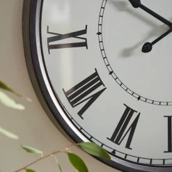 Best Sale 😀 White Traditional Metal Wall Clock by Ivory and Iris ✔️ -Cheap Ivory and Iris Store D362065S 4