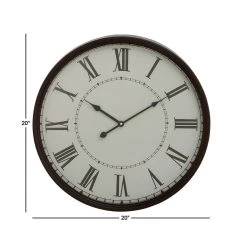 Best Sale 😀 White Traditional Metal Wall Clock by Ivory and Iris ✔️ -Cheap Ivory and Iris Store D362065S 5