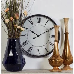 Best Sale 😀 White Traditional Metal Wall Clock by Ivory and Iris ✔️ -Cheap Ivory and Iris Store D362065S 6