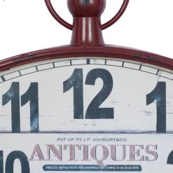 Cheap π White Vintage Metal Wall Clock by Ivory and Iris π 12 Cheap π White Vintage Metal Wall Clock by Ivory and Iris π -Cheap Ivory and Iris Store D362066S 5