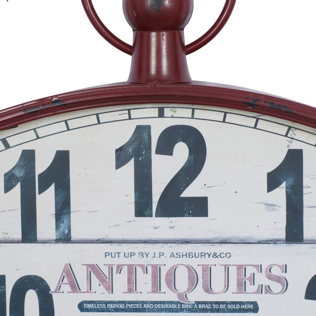 Cheap π White Vintage Metal Wall Clock by Ivory and Iris π 5 Cheap π White Vintage Metal Wall Clock by Ivory and Iris π - Image 5