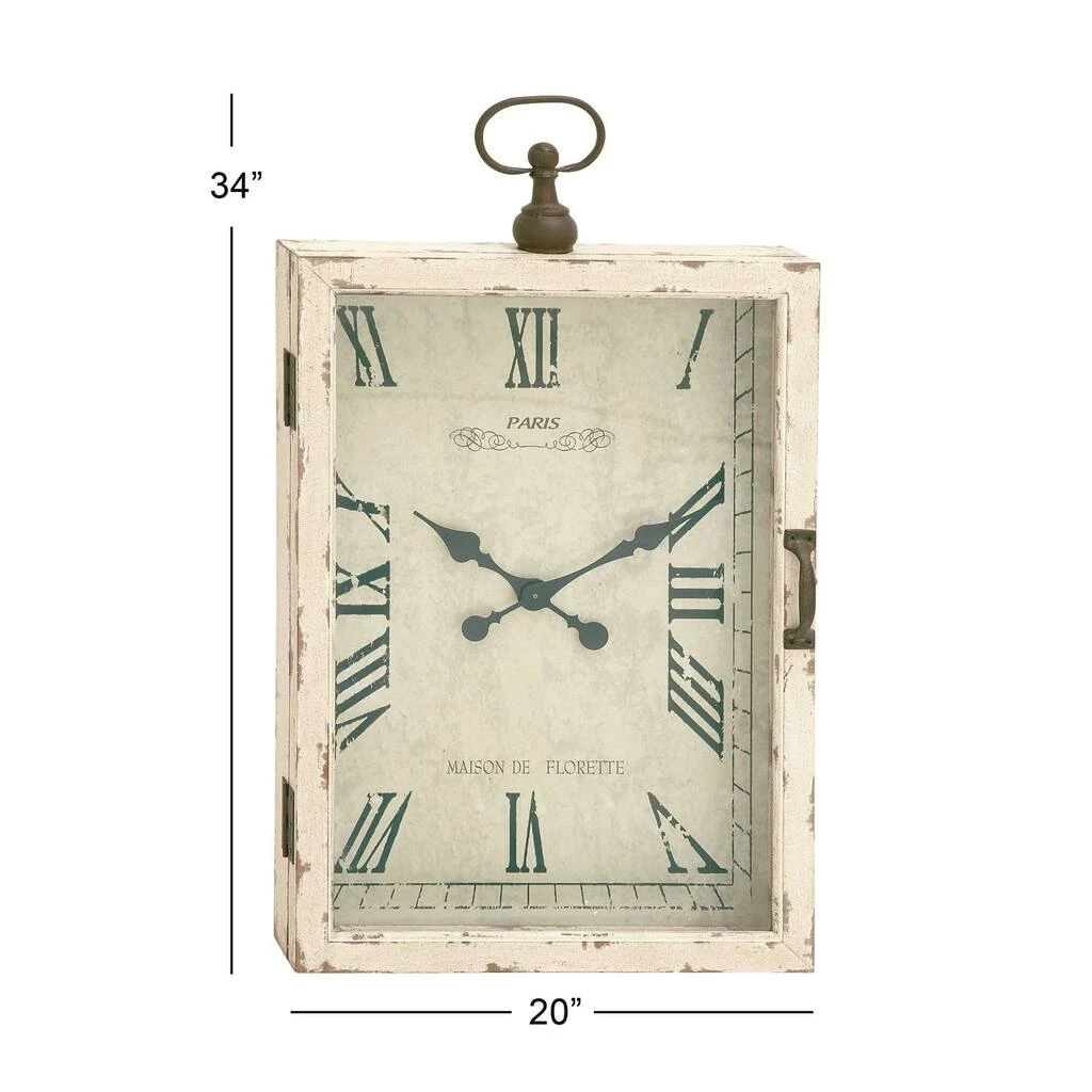 Hot Sale π₯ 34" White Vintage Wood Wall Clock by Ivory and Iris π 6 Hot Sale π₯ 34" White Vintage Wood Wall Clock by Ivory and Iris π - Image 6
