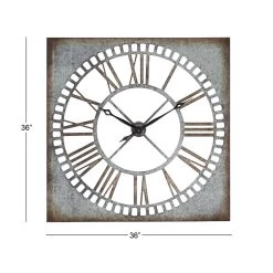 Outlet β€οΈ Gray Farmhouse Metal Wall Clock by Ivory and Iris π 11 Outlet β€οΈ Gray Farmhouse Metal Wall Clock by Ivory and Iris π -Cheap Ivory and Iris Store D362070S 6