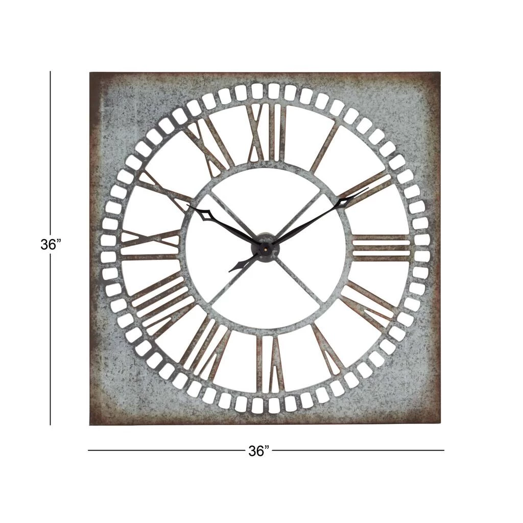 Outlet β€οΈ Gray Farmhouse Metal Wall Clock by Ivory and Iris π 6 Outlet β€οΈ Gray Farmhouse Metal Wall Clock by Ivory and Iris π - Image 6