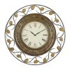 Discount ✔️ Brown Rustic Metal Wall Clock by Ivory and Iris 🔔