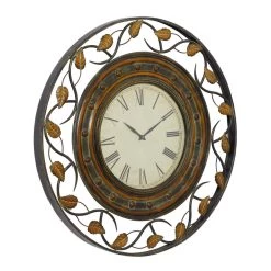 Discount ✔️ Brown Rustic Metal Wall Clock by Ivory and Iris 🔔 -Cheap Ivory and Iris Store D362079S 3