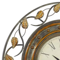 Discount ✔️ Brown Rustic Metal Wall Clock by Ivory and Iris 🔔 -Cheap Ivory and Iris Store D362079S 5